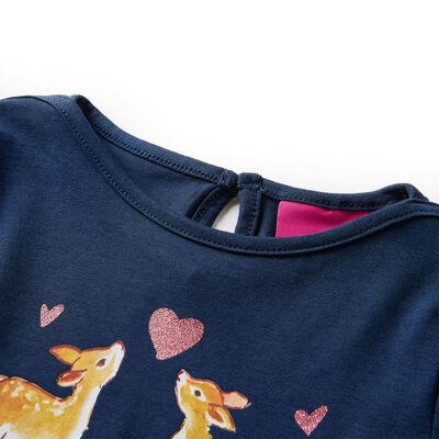 Kids' T-shirt with Long Sleeves Navy Blue 104