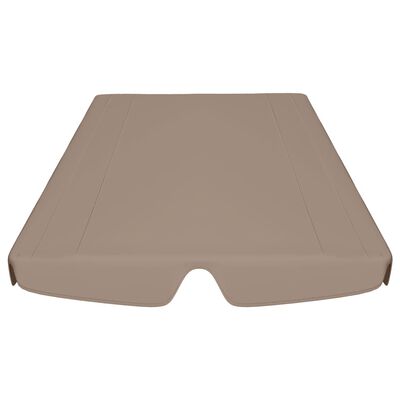 vidaXL Replacement Canopy for Garden Swing Taupe 150/130x105/70 cm