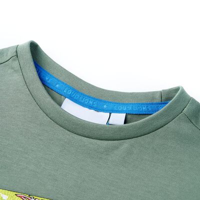 Kids' T-shirt with Short Sleeves Khaki 140