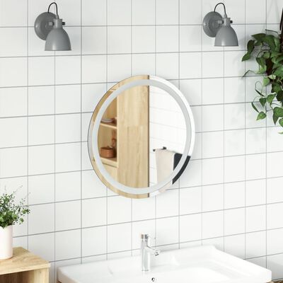 vidaXL LED Bathroom Mirror 50 cm Round