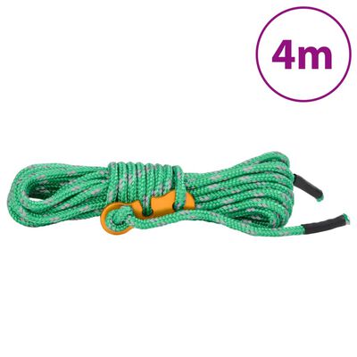 vidaXL Tent Guy Ropes with Spanners Reflective 8 pcs 4 m 4 mm