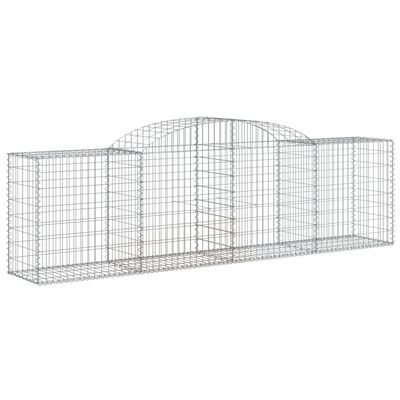 vidaXL Arched Gabion Baskets 11 pcs 300x50x80/100 cm Galvanised Iron