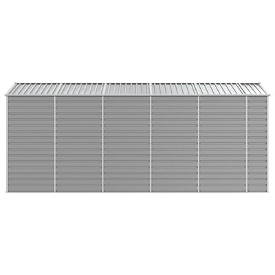 vidaXL Garden Shed Light Grey 191x470x198 cm Galvanised Steel