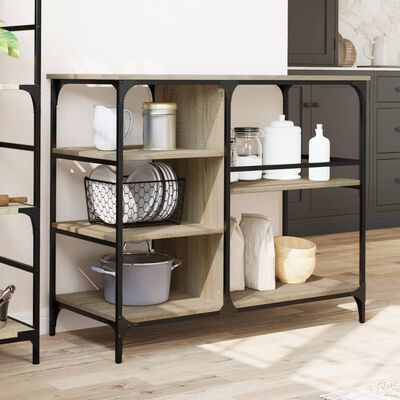 vidaXL Kitchen Trolley Sonoma Oak 100x45x89.5 cm Engineered Wood