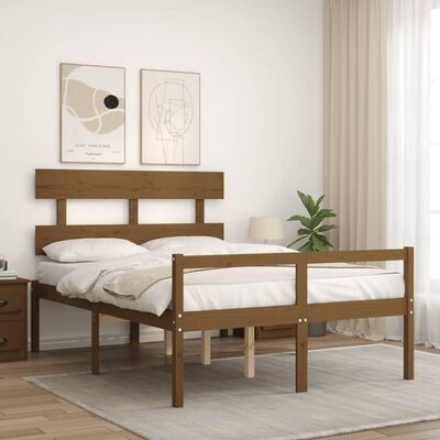 vidaXL Senior Bed without Mattress Honey Brown 140x200 cm Solid Wood