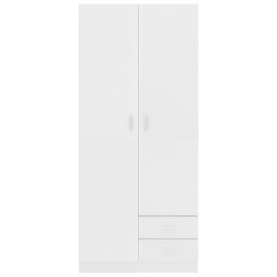 vidaXL Wardrobe White 80x52x180 cm Engineered Wood