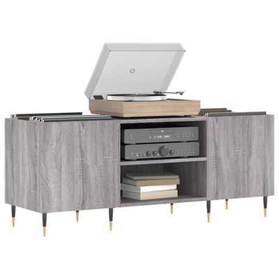 vidaXL Record Cabinet Grey Sonoma 121x38x48 cm Engineered Wood