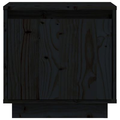 vidaXL Bedside Cabinets 2 pcs Black 40x30x40 cm Solid Wood Pine