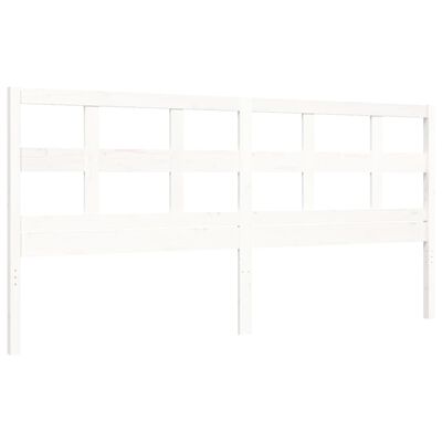 vidaXL Bed Frame without Mattress White Super King Size Solid Wood Pine