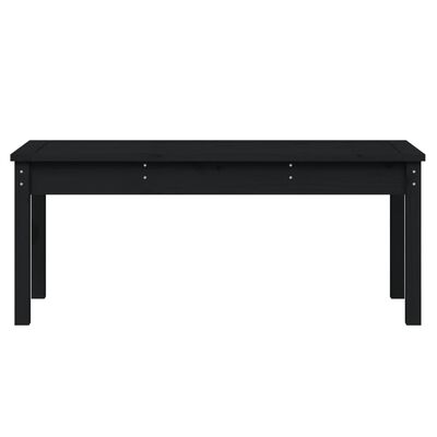 vidaXL Garden Bench Black 109x44x45 cm Solid Wood Pine