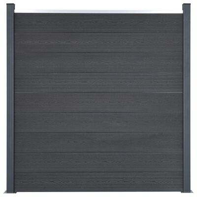 vidaXL Fence Panel Set Grey 353x186 cm WPC