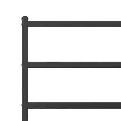 vidaXL Metal Bed Frame without Mattress with Footboard Black 107x203 cm