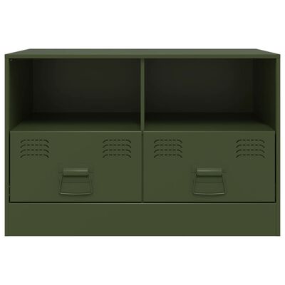 vidaXL TV Cabinet Olive Green 67x39x44 cm Steel