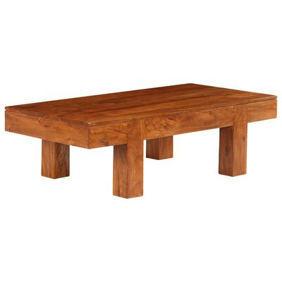 vidaXL Coffee Table Solid Acacia Wood Honey Finish 100x50x30 cm