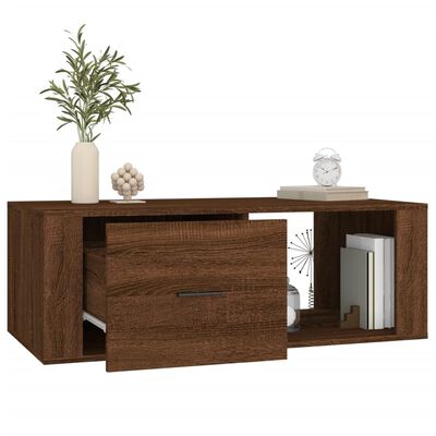 vidaXL Coffee Table Brown Oak 100x50.5x35 cm Engineered Wood