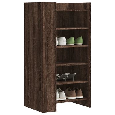 vidaXL Shoe Cabinet Brown Oak 52x37.5x100 cm Engineered Wood