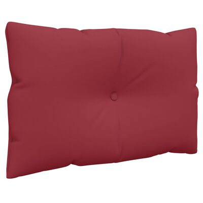 vidaXL Pallet Cushions 3 pcs Wine Red Fabric