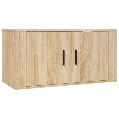 vidaXL 2 Piece TV Cabinet Set Sonoma Oak Engineered Wood