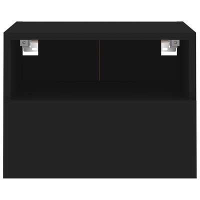 vidaXL TV Wall Cabinets 2 pcs Black 40x30x30 cm Engineered Wood