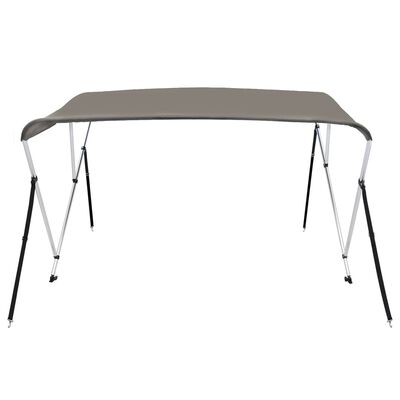 vidaXL 3-bow Bimini Top Grey 183x196x137 cm