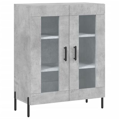 vidaXL Highboard Concrete Grey 69.5x34x180 cm Engineered Wood