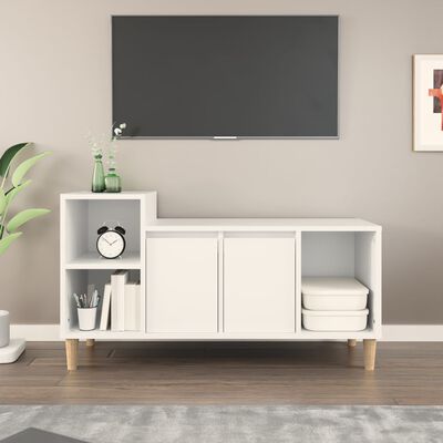 vidaXL TV Cabinet White 100x35x55 cm Engineered Wood