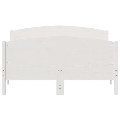 vidaXL Bed Frame without Mattress White 120x200 cm Solid Wood Pine