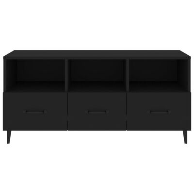 vidaXL TV Cabinet Black 102x35x50 cm Engineered Wood