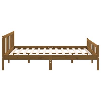 vidaXL Bed Frame without Mattress Honey Brown Solid Wood 140x190 cm