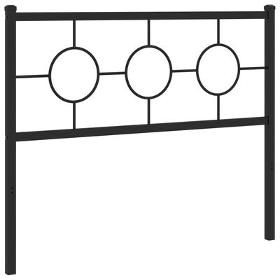 vidaXL Metal Headboard Black 107 cm