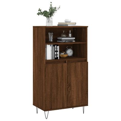 vidaXL Highboard Brown Oak 60x36x110 cm Engineered Wood