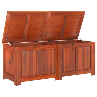 vidaXL Storage Chest with Lid Brown Solid Wood Acacia