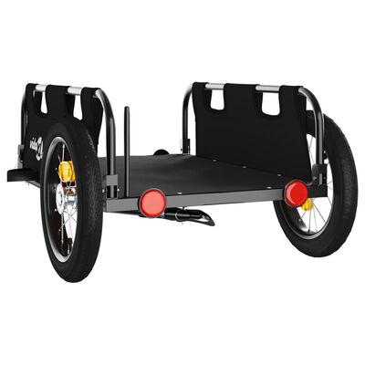 vidaXL Bike Trailer Black Oxford Fabric and Iron