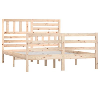 vidaXL Bed Frame without Mattress Solid Wood 140x190 cm