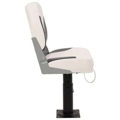 vidaXL Boat Seat with Pedestal Height Adjustable 360° Rotatable