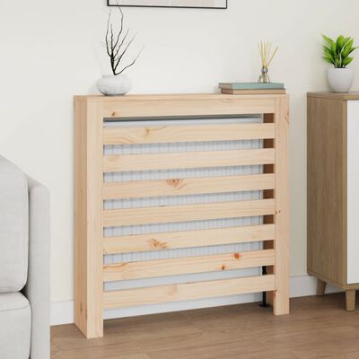 vidaXL Radiator Cover 79.5x19x84 cm Solid Wood Pine