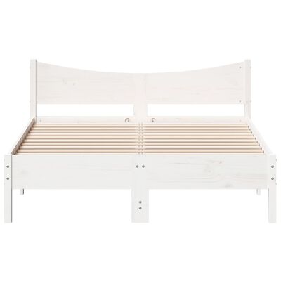 vidaXL Bed Frame without Mattress White 140x190 cm Solid Wood Pine