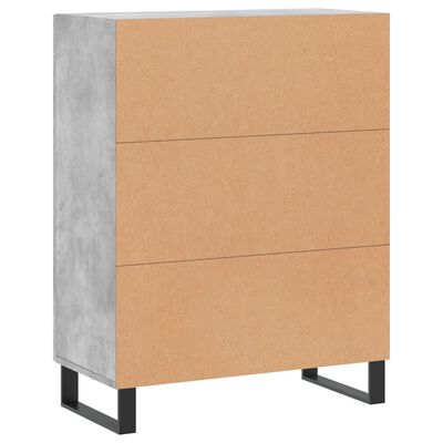 vidaXL Sideboard Concrete Grey 69.5x34x90 cm Engineered Wood