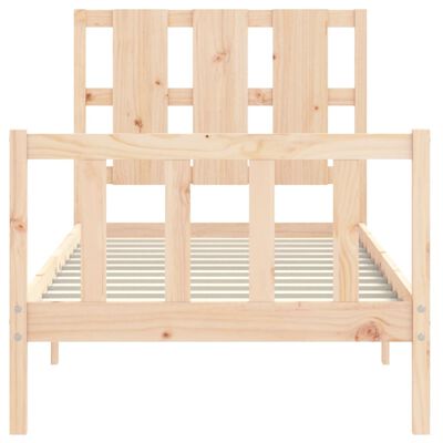 vidaXL Bed Frame without Mattress Small Single Solid Wood Pine