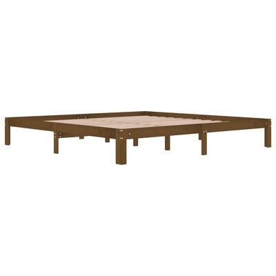 vidaXL Bed Frame without Mattress Honey Brown Solid Wood Pine 200x200 cm