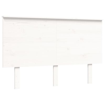 vidaXL Bed Frame without Mattress White Double Solid Wood Pine