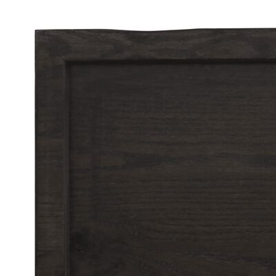 vidaXL Bathroom Countertop Dark Brown 160x40x(2-6) cm Treated Solid Wood