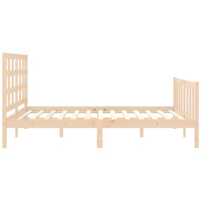 vidaXL Bed Frame without Mattress King Size Solid Wood Pine