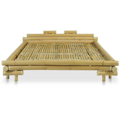 vidaXL Bed Frame without Mattress Bamboo 160x200 cm