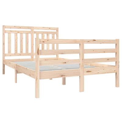 vidaXL Bed Frame without Mattress Small Double Solid Wood