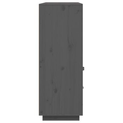 vidaXL Highboard Grey 100x40x108.5 cm Solid Wood Pine