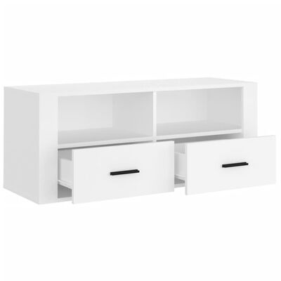 vidaXL TV Cabinet White 100x35x40 cm Engineered Wood