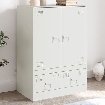 vidaXL Highboard White 67x39x95 cm Steel