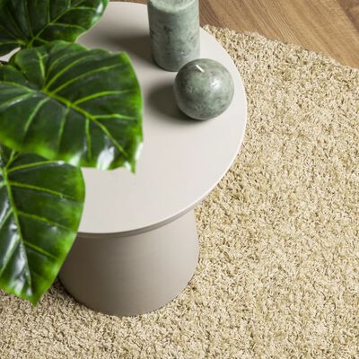 vidaXL Shaggy Rug PAMPLONA High Pile Modern Gold Ø 100 cm