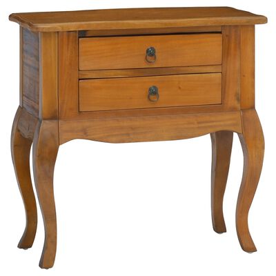 vidaXL Side Table with Drawers 60x30x60 cm Solid Wood Mahogany